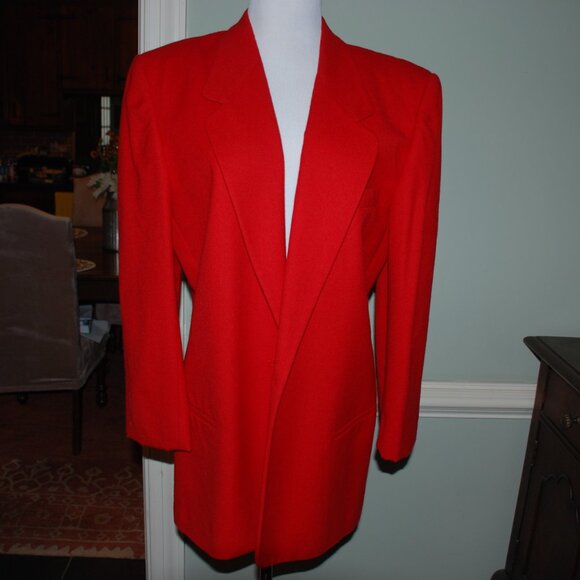 NWOT Classic Red Wool Talbots Blazer - Picture 2 of 9